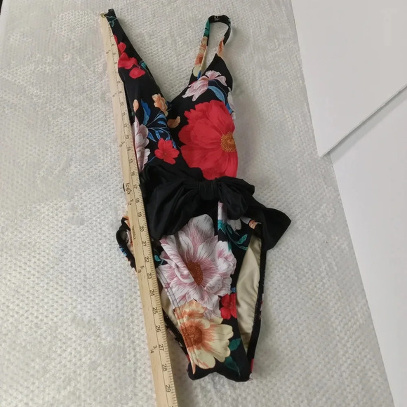 Dreamsuit Swimsuit Size 8 Black Floral Mircle Brands One Piece Slimming Control - Picture 15 of 16